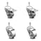 Service Caster Semi Steel Swvl TS Caster w/Roller Bearing-3"Wheels&10MM Stems-2 w/TTL BRK, 4PK SCC-TSTTL20S315-SSR-M1015-2-S-2 - alternate 1